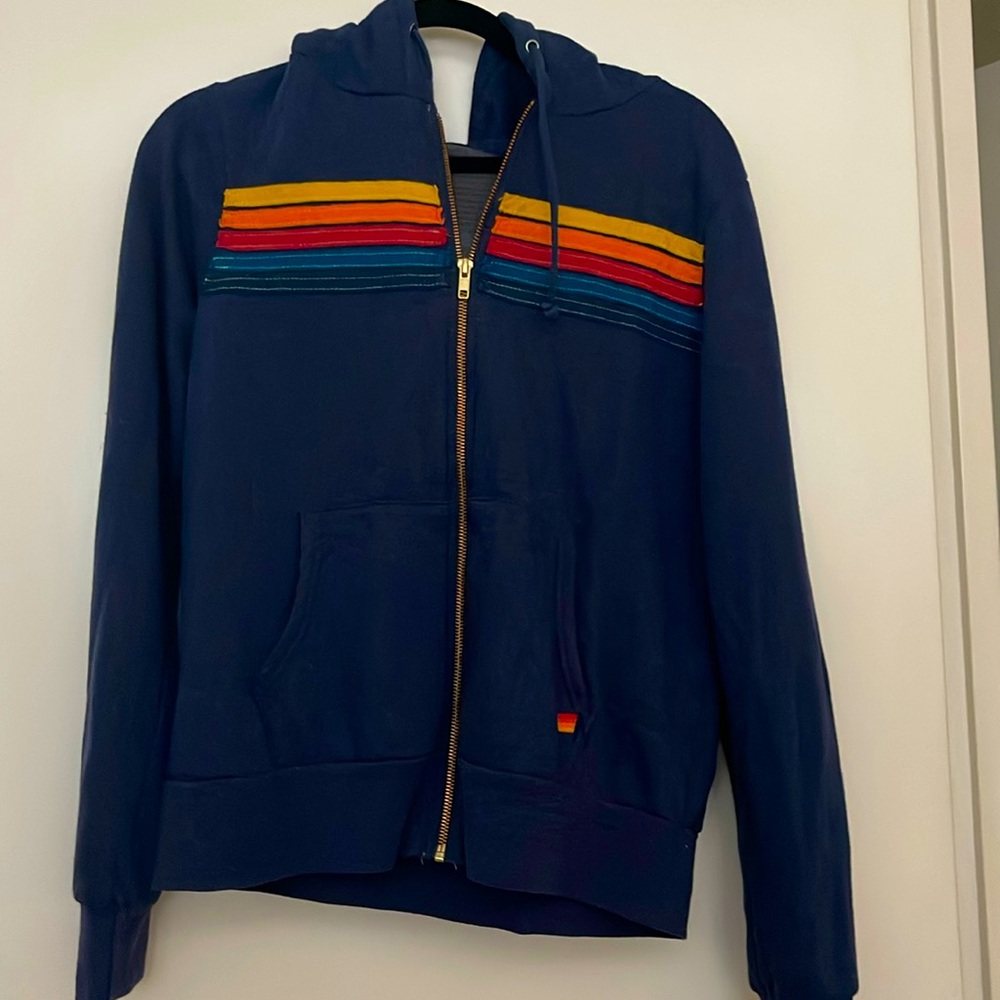 aviator nation 5 stripe zip